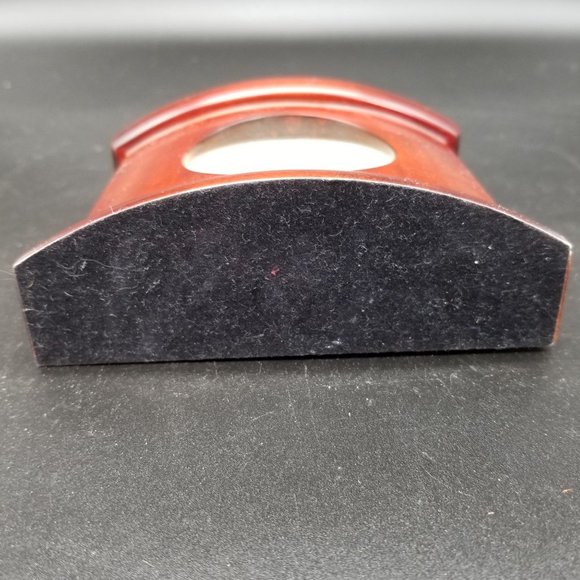 Hampton Quartz Wood Mantle Shelf Clock Time Medium Brown 4.50" WORKS - Picture 7 of 12